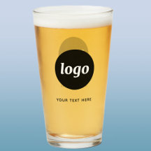 Enkel Logotyp och text, Business Beer Glass