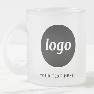 Enkel logotyp och text för företag frostad glasmugg