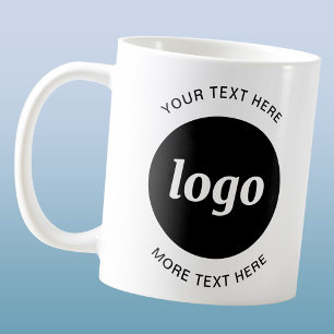 Enkel logotyp och text för företag kaffemugg