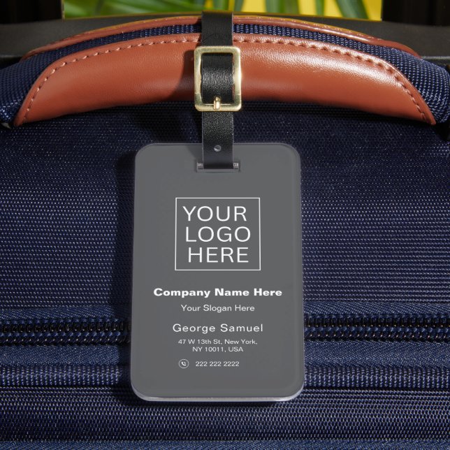Enkel Logotyp och text för minimal Anpassningsbar Bagagebricka (Framsida Insitu 2)