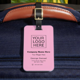 Enkel Logotyp och text för minimal Anpassningsbar Bagagebricka