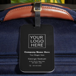 Enkel Logotyp och text för minimal Anpassningsbar Bagagebricka