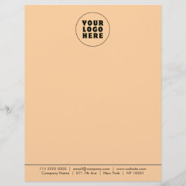 Enkel Logotyp och text för minimal Anpassningsbar Brevhuvud