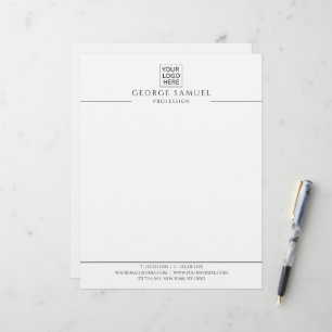 Enkel Logotyp och text för minimal Anpassningsbar Brevhuvud