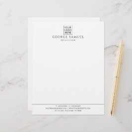 Enkel Logotyp och text för minimal Anpassningsbar Brevhuvud