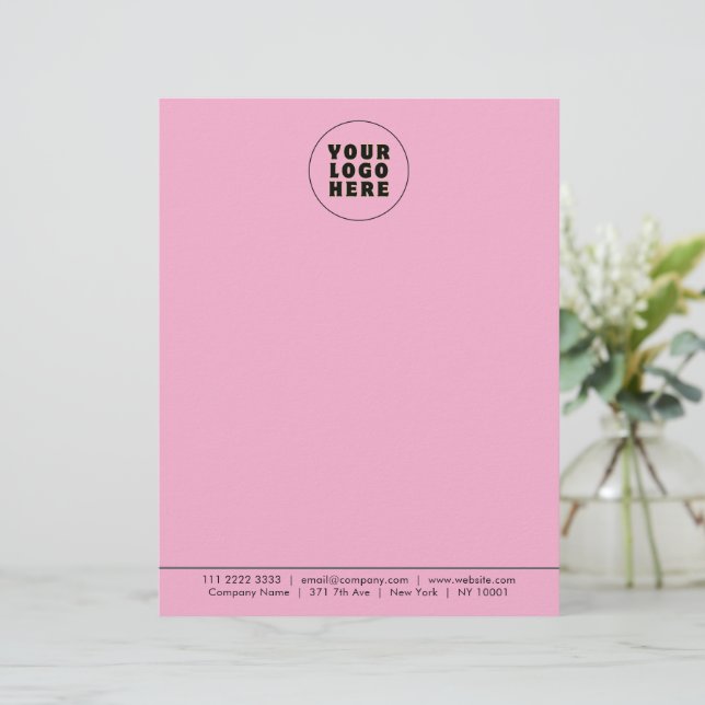 Enkel Logotyp och text för minimal Anpassningsbar Brevhuvud (Stående Fram)