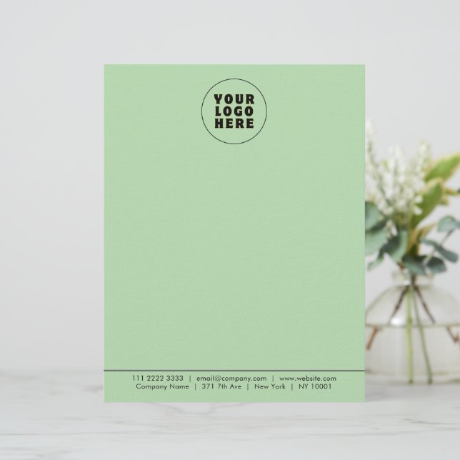 Enkel Logotyp och text för minimal Anpassningsbar Brevhuvud (Stående Fram)