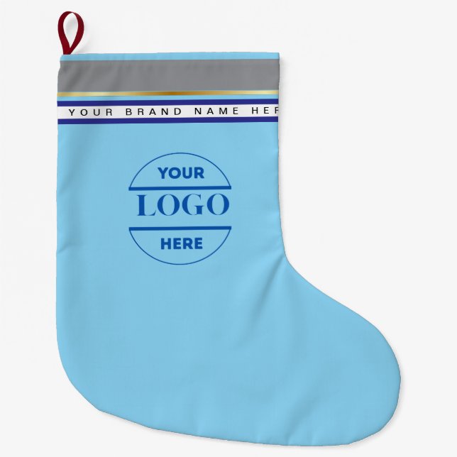 Enkel Logotyp och text för minimal Anpassningsbar Stor Julstrumpa (Framsidan)