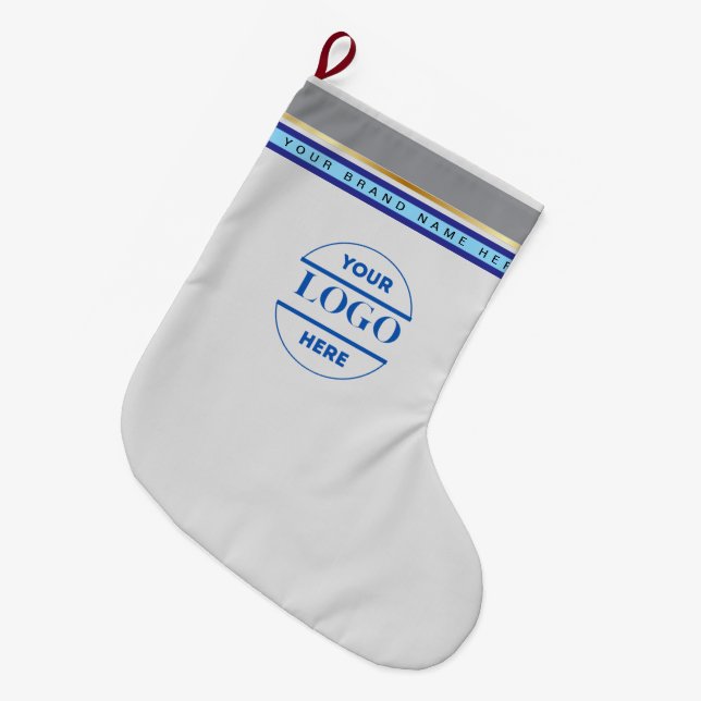 Enkel Logotyp och text för minimal Anpassningsbar Stor Julstrumpa (Framsidan (Hängande))