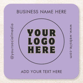 Enkel Logotyp och text för minimal Anpassningsbar Underlägg Papper Kvadrat