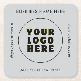 Enkel Logotyp och text för minimal Anpassningsbar Underlägg Papper Kvadrat
