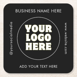 Enkel Logotyp och text för minimal Anpassningsbar Underlägg Papper Kvadrat