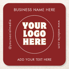 Enkel Logotyp och text för minimal Anpassningsbar Underlägg Papper Kvadrat