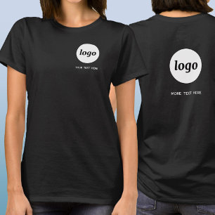 Enkel logotyp och text Företagskrönika och baksida T Shirt