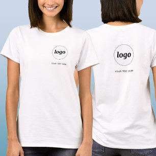 Enkel logotyp och text Företagskrönika och baksida T Shirt
