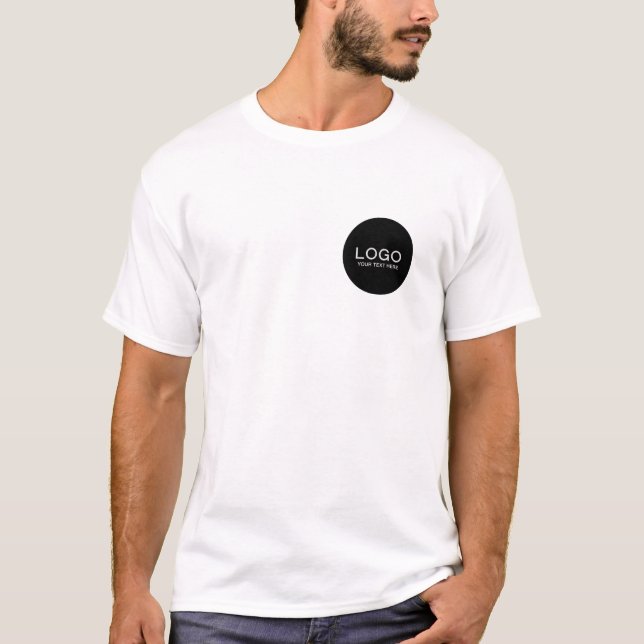 Enkel logotyp och text näringsverksamhet t shirt (Framsida)