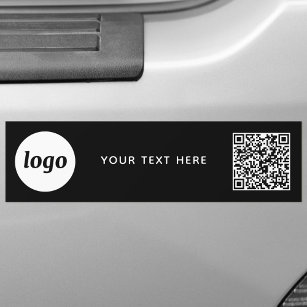 Enkel Logotyp och text, QR-kod - marknadsföring Bildekal