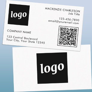 Enkel logotyp och text QR-kod Visitkort