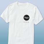 Enkel Logotyp och text - T-skift för företag T Shirt<br><div class="desc">Enkel logotyp och anpassningsbar,  t-shirt. Byt ut logotypen och texten mot din egen för anpassning. Bära dem själva,  ge dem till dina anställda och medarbetare,  sälja dem till kunder och kunder eller ge dem som marknadsföringsmaterial för att inspirera till kundlojalitet.</div>