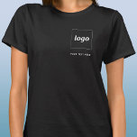 Enkel Logotyp och text - T-skift för företag T Shirt<br><div class="desc">Enkel logotyp och anpassningsbar,  t-shirt. Byt ut logotypen och texten mot din egen för anpassning. Bära dem själva,  ge dem till dina anställda och medarbetare,  sälja dem till kunder och kunder eller ge dem som marknadsföringsmaterial för att inspirera till kundlojalitet.</div>