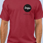 Enkel Logotyp och text - T-skift för företag T Shirt<br><div class="desc">Enkel logotyp och anpassningsbar,  t-shirt. Byt ut logotypen och texten mot din egen för anpassning. Bära dem själva,  ge dem till dina anställda och medarbetare,  sälja dem till kunder och kunder eller ge dem som marknadsföringsmaterial för att inspirera till kundlojalitet.</div>