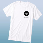 Enkel Logotyp och text - T-skift för företag T Shirt<br><div class="desc">Enkel logotyp och anpassningsbar,  t-shirt. Byt ut logotypen och texten mot din egen för anpassning. Bära dem själva,  ge dem till dina anställda och medarbetare,  sälja dem till kunder och kunder eller ge dem som marknadsföringsmaterial för att inspirera till kundlojalitet.</div>