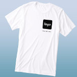 Enkel Logotyp och text - T-skift för företag T Shirt<br><div class="desc">Enkel logotyp och anpassningsbar,  t-shirt. Byt ut logotypen och texten mot din egen för anpassning. Bära dem själva,  ge dem till dina anställda och medarbetare,  sälja dem till kunder och kunder eller ge dem som marknadsföringsmaterial för att inspirera till kundlojalitet.</div>