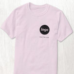 Enkel Logotyp och text - T-skift för företag T Shirt<br><div class="desc">Enkel logotyp och anpassningsbar,  t-shirt. Byt ut logotypen och texten mot din egen för anpassning. Bära dem själva,  ge dem till dina anställda och medarbetare,  sälja dem till kunder och kunder eller ge dem som marknadsföringsmaterial för att inspirera till kundlojalitet.</div>