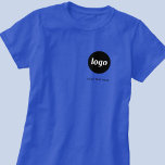 Enkel Logotyp och text - T-skift för företag T Shirt<br><div class="desc">Enkel logotyp och anpassningsbar,  t-shirt. Byt ut logotypen och texten mot din egen för anpassning. Bära dem själva,  ge dem till dina anställda och medarbetare,  sälja dem till kunder och kunder eller ge dem som marknadsföringsmaterial för att inspirera till kundlojalitet.</div>