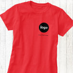 Enkel Logotyp och text - T-skift för företag T Shirt<br><div class="desc">Enkel logotyp och anpassningsbar,  t-shirt. Byt ut logotypen och texten mot din egen för anpassning. Bära dem själva,  ge dem till dina anställda och medarbetare,  sälja dem till kunder och kunder eller ge dem som marknadsföringsmaterial för att inspirera till kundlojalitet.</div>