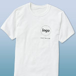 Enkel Logotyp och text - T-skift för företag T Shirt<br><div class="desc">Enkel logotyp och anpassningsbar,  t-shirt. Byt ut logotypen och texten mot din egen för anpassning. Bära dem själva,  ge dem till dina anställda och medarbetare,  sälja dem till kunder och kunder eller ge dem som marknadsföringsmaterial för att inspirera till kundlojalitet.</div>