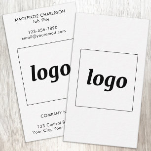 Enkel logotyp och text vertikal visitkort