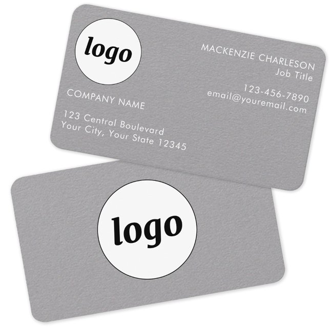 Enkel logotyp och text visitkort (Logo and custom text business cards)