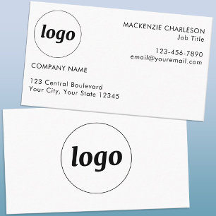 Enkel Logotyp och text Visitkort