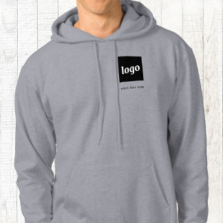 Enkel Logotyp och textreklam för företag Hoodie