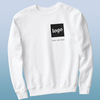 Enkel Logotyp och textreklam för företag Lång Ärmad Tröja
