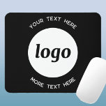 Enkel Logotyp och textreklam för företag Musmatta<br><div class="desc">Enkel logotyp och anpassningsbar för ditt företag. Byt ut logotypen och texten mot din egen om du vill anpassa och ta bort texten om du vill. Minimalistisk och professionell som återspeglar ditt varumärke.</div>