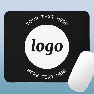 Enkel Logotyp och textreklam för företag Musmatta