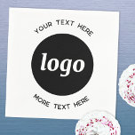 Enkel Logotyp och textreklam för företag Pappersservett<br><div class="desc">Enkel logotyp och anpassningsbar för ditt företag. Byt ut logotypen och texten mot din egen om du vill anpassa och ta bort texten om du vill. Minimalistisk och professionell som återspeglar ditt varumärke.</div>