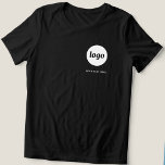Enkel Logotyp och textreklam för företag T Shirt<br><div class="desc">Enkel logotyp och anpassningsbar,  t-shirt. Byt ut logotypen och texten mot din egen för anpassning. Bära dem själva,  ge dem till dina anställda och medarbetare,  sälja dem till kunder och kunder eller ge dem som marknadsföringsmaterial för att inspirera till kundlojalitet.</div>