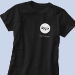 Enkel Logotyp och textreklam för företag T Shirt<br><div class="desc">Enkel logotyp och anpassningsbar,  t-shirt. Byt ut logotypen och texten mot din egen för anpassning. Bära dem själva,  ge dem till dina anställda och medarbetare,  sälja dem till kunder och kunder eller ge dem som marknadsföringsmaterial för att inspirera till kundlojalitet.</div>