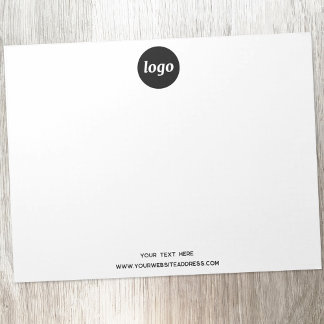 Enkel Logotyp- och textverksamhet Anteckningsblock