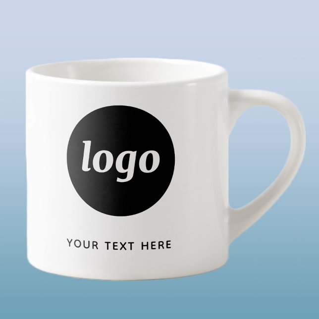 Enkel Logotyp- och textverksamhet Espressomugg (Logo with text business promotional china espresso mug)