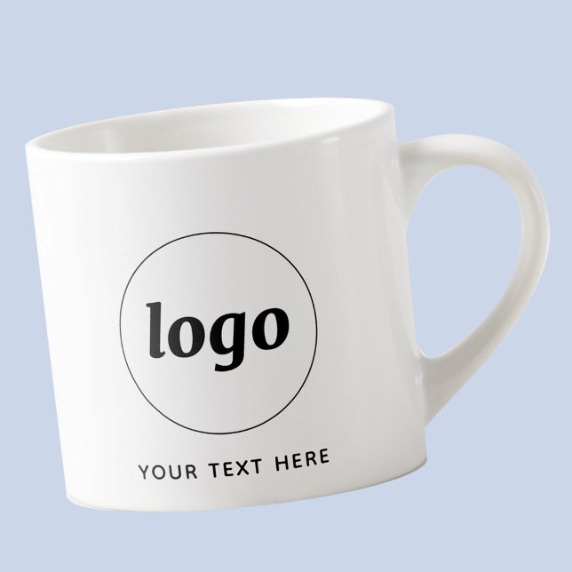 Enkel Logotyp- och textverksamhet Espressomugg (Simple logo with custom text business branding promotional espresso coffee cup)