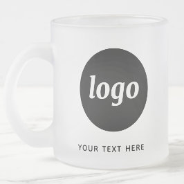 Enkel Logotyp- och textverksamhet Frostad Glasmugg