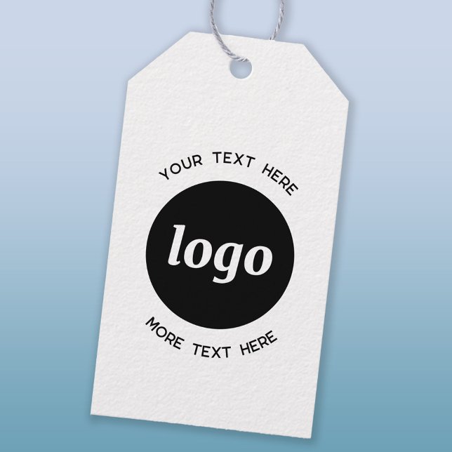 Enkel Logotyp- och textverksamhet Presentetikett (Logo with text business promotional gift product or price tag)