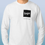Enkel Logotyp- och textverksamhet T Shirt<br><div class="desc">Lägg till logotyp och text i den här moderna marknadsföringsdesignen. Underbar för medarbetaruniformer,  affärsprogram och företagsevenemang,  eller till ge bort till dina kunder och kunder som reklamartiklar. Välj ett basmärke färg för att spegla ditt varumärke för små företag och ta bort texten om du vill.</div>
