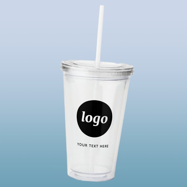 Enkel Logotyp- och textverksamhet Take Away Mugg (Logo with text business promotional acrylic tumbler)
