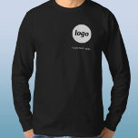 Enkel Logotyp och Vapensköld för att främja företa T Shirt<br><div class="desc">Lägg till logotyp och text i den här moderna marknadsföringsdesignen. Underbar för medarbetaruniformer,  affärsprogram och företagsevenemang,  eller till ge bort till dina kunder och kunder som reklamartiklar. Välj ett basmärke färg för att spegla ditt varumärke för små företag och ta bort texten om du vill.</div>