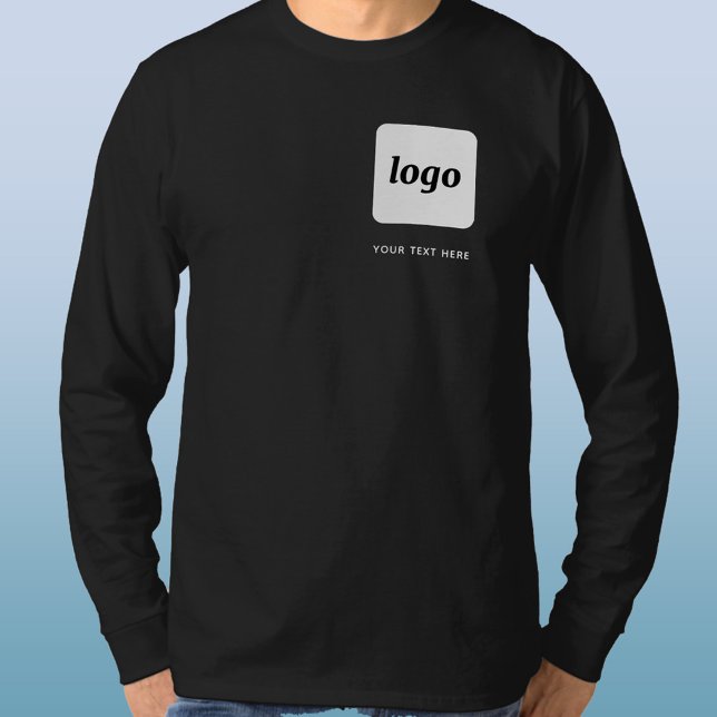 Enkel Logotyp och Vapensköld för att främja företa T Shirt (Logo and custom text business promotional t-shirt)